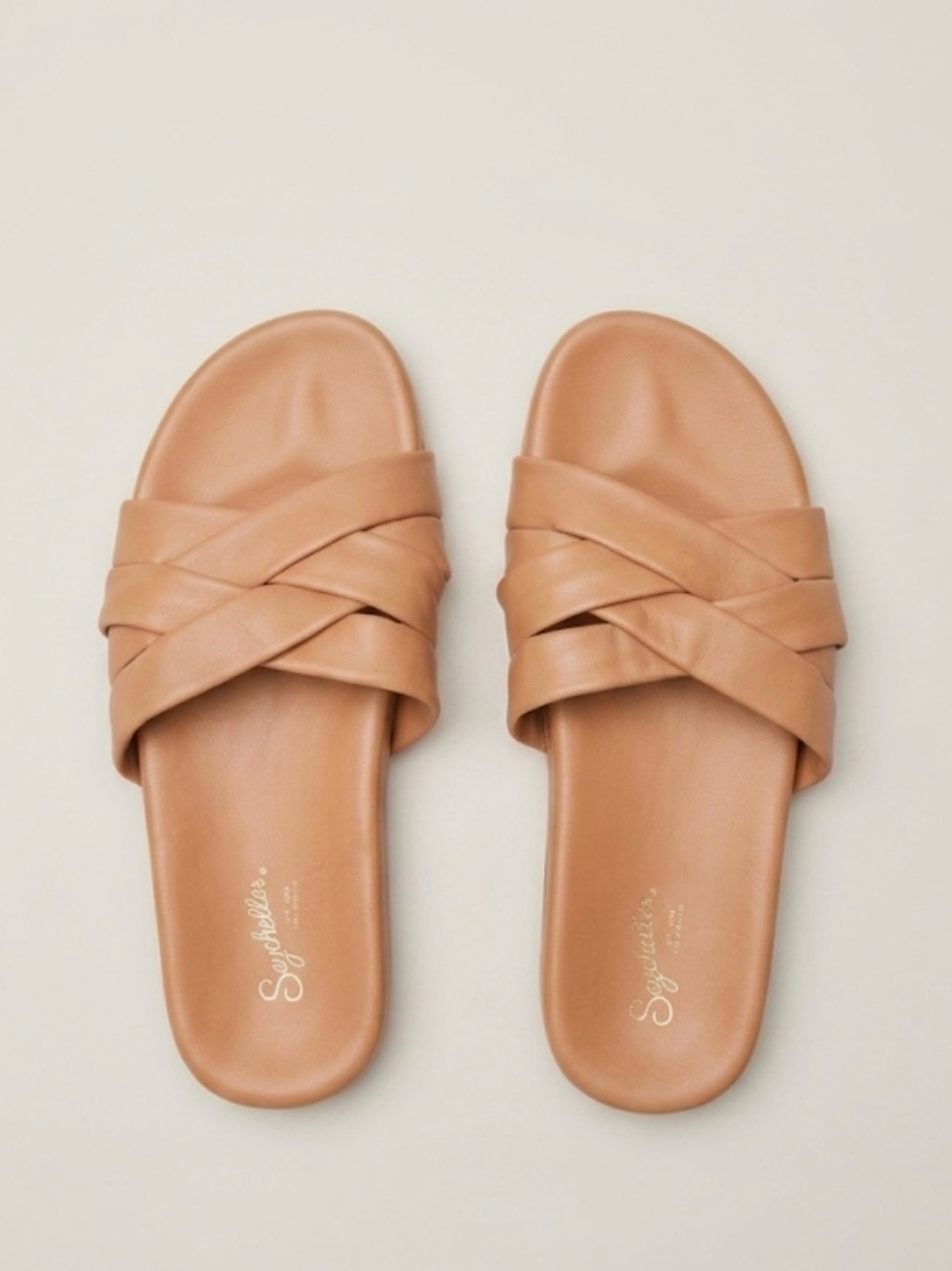 Seychelles Tan Braided Slide Sandals
